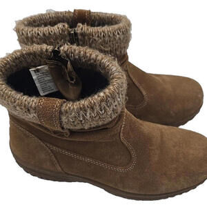 Khombu Women's Laura All Weather Booties TAN / Chestnut New in‎ Box Size 8